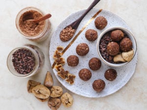 Cacao Fig Bliss Balls Gluten Free Vegan
