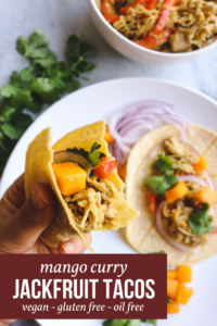 Mango Curry Jackfruit Tacos Gluten Free Vegan