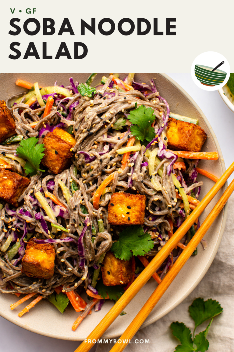 Cold Soba Noodle Salad with Peanut Sauce (Vegan) - From My Bowl