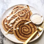 Vegan Cinnamon Roll Pancakes Gluten Free