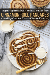 Vegan Cinnamon Roll Pancakes Gluten Free