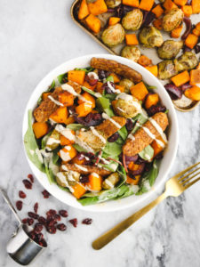 Fall Vegetable Salad with Smoky Tempeh - Easy Vegan & Gluten Free Recipe