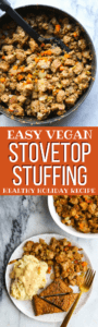 Easy Vegan Stovetop Stuffing - Healthy & Fast Holiday Recipe