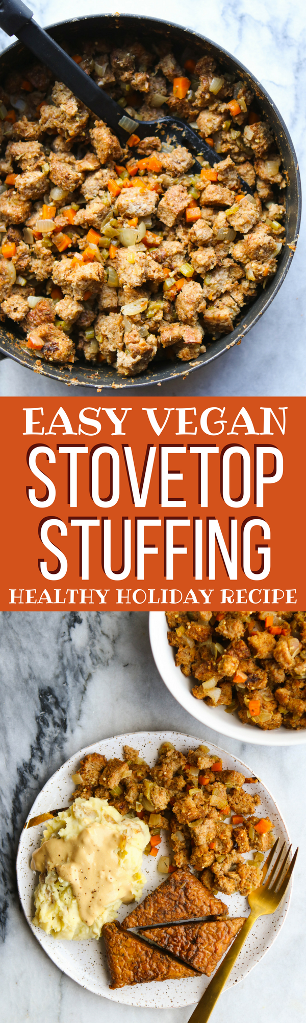 Easy Vegan Stovetop Stuffing - Healthy & Fast Holiday Recipe