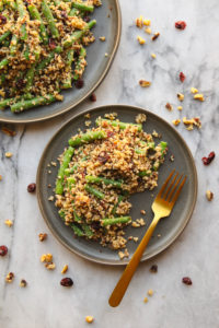 Green Bean, Cranberry, Quinoa Salad - Easy and Healthy Vegan Holiday Recipe