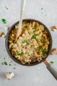 One Pot Mushroom Stroganoff Easy 20 Minute Vegan Recipe