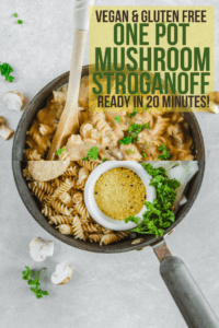 One Pot Mushroom Stroganoff Easy 20 Minute Vegan Recipe