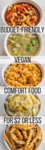 Budget Friendly Vegan Comfort Food Recipes - Under $2 per Serving! #vegan