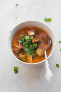 Thai Red Curry Vegetable Soup #soup #vegan #plantbased #easydinner