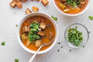 Thai Red Curry Vegetable Soup #soup #vegan #plantbased #easydinner