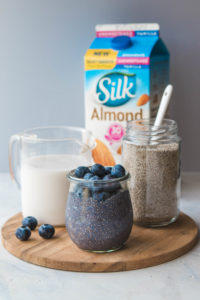 blueberry chia seed pudding with
