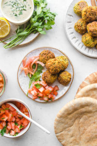 falafel with accoutrements