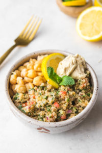 quinoa tabbouleh with lemon