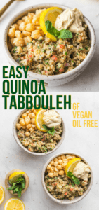 Easy Quinoa Tabbouleh that's Gluten Free, Vegan, and Perfect for Meal Prep! Full of fresh flavor and wholesome ingredients. #vegan #plantbased #mealprep #buddhabowl #tabbouleh #quinoa via frommybowl.com