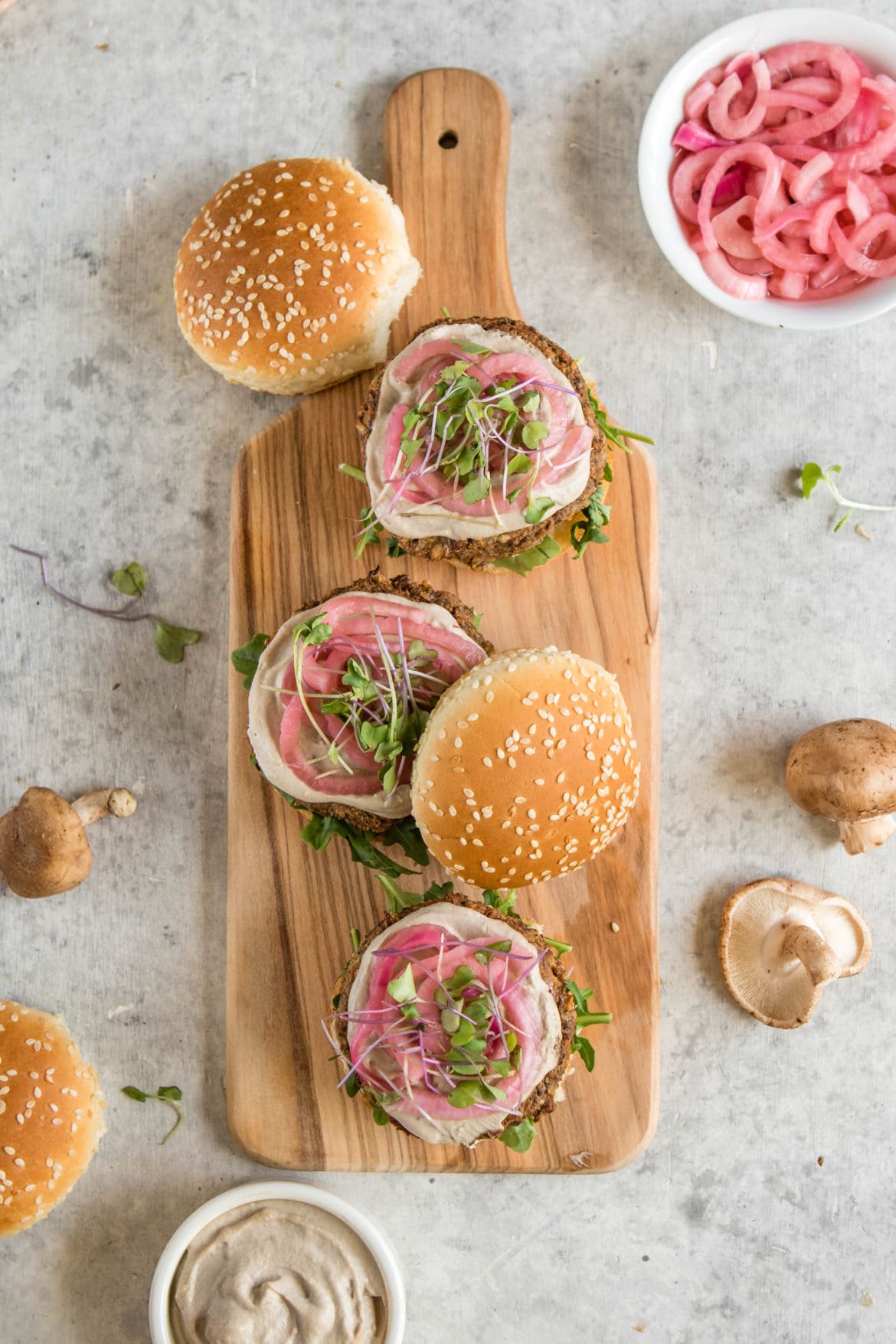 Mushroom Veggie Burgers (Vegan + Gluten Free) - From My Bowl