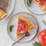 vegan quiche with tomatoes