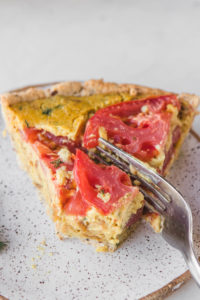 close up of quiche texture