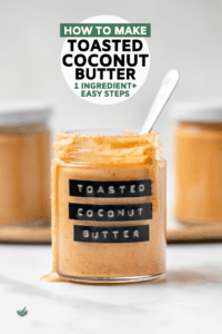 Healthy and tasty, this Toasted Coconut Butter Recipe couldn't be easier. All you need is one ingredient and a food processor to make it! Vegan, Gluten-Free, Paleo, and Keto.