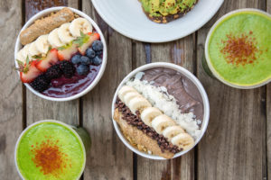 Smoothie bowls, juice, and avocado toast from Jugos in Boston