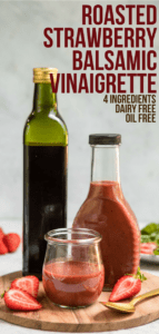 This Roasted Strawberry and Balsamic Vinaigrette is tangy, sweet, and made from only 5 healthy ingredients! A healthy and tasty dressing recipe. Vegan, Oil-Free, and Gluten-Free. #strawberryvinaigrette #oilfreedressing #summerdressing #dressing #vinaigrette #vegan #dairyfree #plantbased #easysaladrecipe #veganmealprep via frommybowl.com