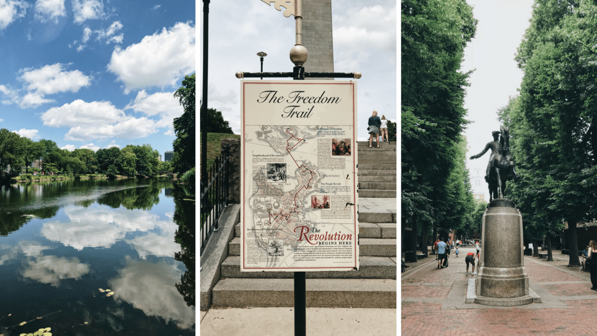 Charles River Esplanade, The Freedom Trail, and a Statue of Paul Revere