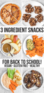 Save money AND time with these 3-Ingredient After School Snacks! They're easy to make, kid-friendly, and use simple, tasty ingredients. Plus they're vegan and gluten-free! #vegan #plantbased #backtoschool #afterschoolsnack #healthysnack #easysnack #vegansnacks via frommybowl.com