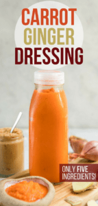 You only need a blender and 5 ingredients to make this Carrot Ginger Dressing! Tangy, Spicy, and slightly Chunky, you'll feel just like you're in a restaurant. #carrotgingerdressing #vegan #plantbased #dressing #carrotdressing #asiandressing #carrot #ginger #mealprep via frommybowl.com