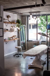 microblading table and studio at empress brow pdx