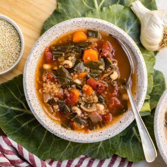 Smoky Black-Eyed Pea Soup with Quinoa - From My Bowl