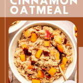 Healthy Apple Cinnamon Oatmeal (Stovetop!) - From My Bowl