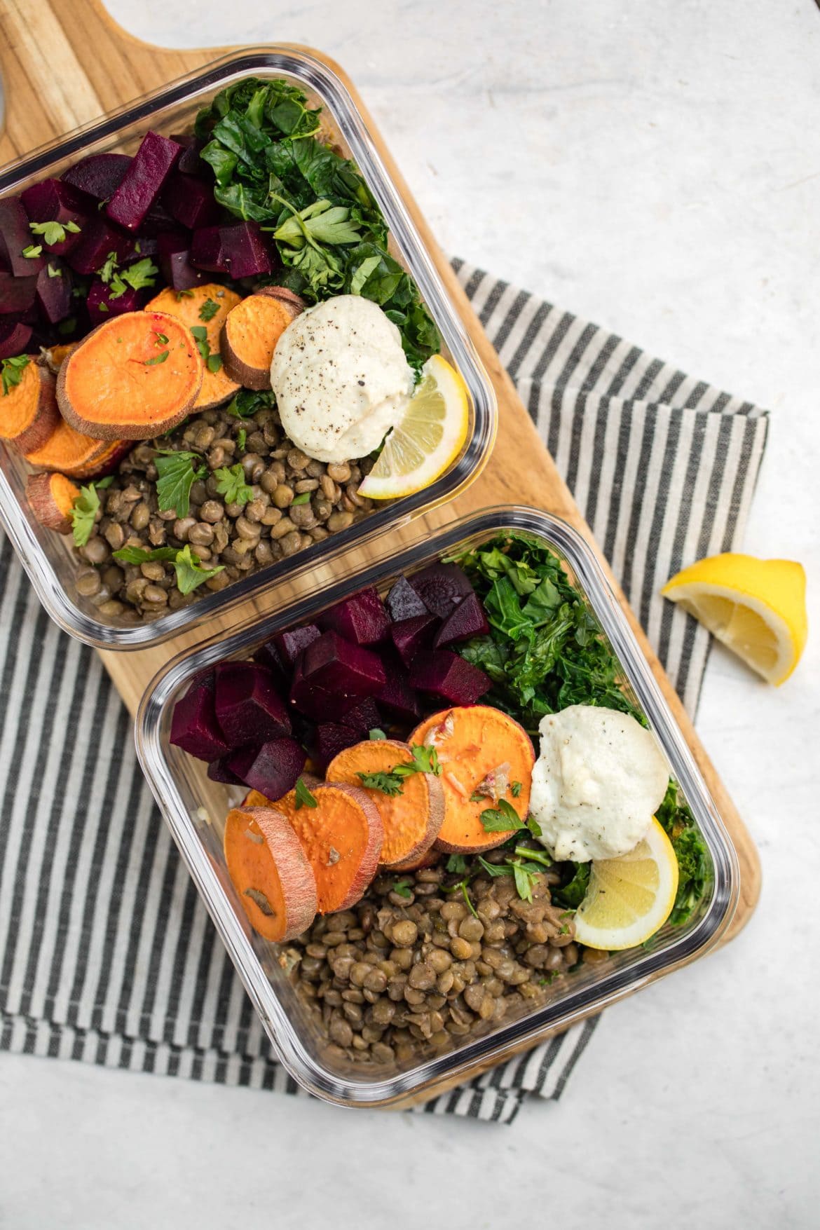 Warm Lentil Salad with Roasted Vegetables - From My Bowl
