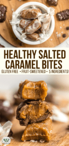 These Date-Sweetened Salted Caramels will satisfy your sweet tooth, but are made with only 5 healthy plant-based ingredients! Vegan, Gluten-Free & Fruit-Sweetened. #vegan #plantbased #glutenfree #saltedcaramels #healthycandy #caramel #sugarfree | frommybowl.com
