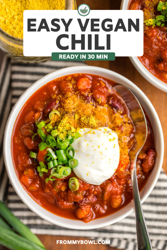 Easy Vegan Chili Recipe - From My Bowl