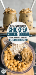 This Chickpea Cookie Dough is made from wholesome ingredients, but will still satisfy your sweet tooth! Plus it's Vegan, Grain-Free, and Refined Sugar-Free. #vegann #chickpea #cookiedough #dairyfree #glutenfree #sugarfree | frommybowl.com