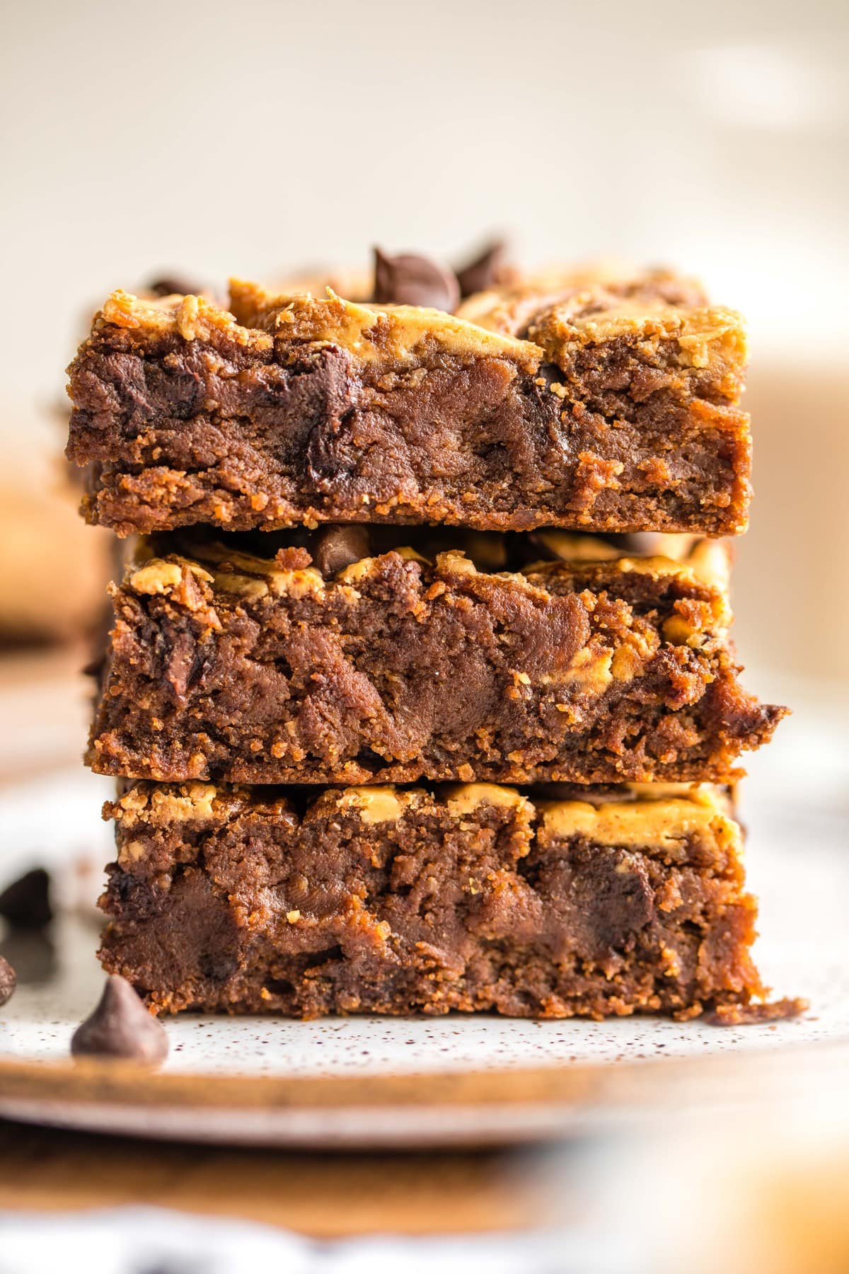 Fudgy Peanut Butter Brownies (Vegan &amp; Gluten-Free) - From My Bowl