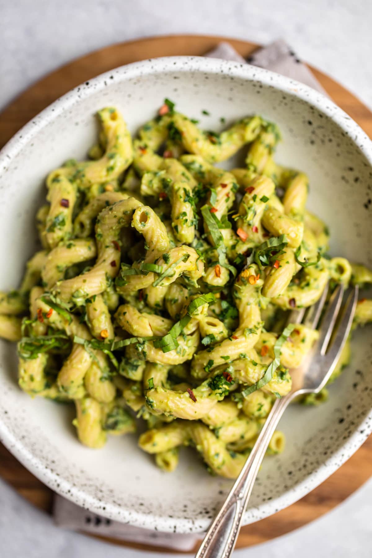 Avocado Pesto Pasta (Vegan & Gluten-Free) - From My Bowl