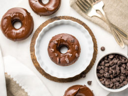 Chocolate Raspberry Donuts - It's All Good Vegan