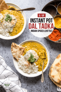 This Instant Pot Dal Tadka is creamy, flavorful, and packed with plant-based protein! Yellow lentils combine with fragrant spices for a satisfying meal. #dal #instantpot #vegan #glutenfree | frommybowl.com