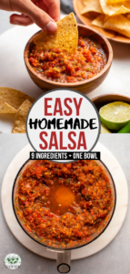 This Homemade Salsa recipe is even BETTER than the restaurant! Learn how to make your own fresh & tasty dip with only these easy steps and a food processor. #salsa #homemadesalsa #foodprocessorsalsa #salsarecipe #carrotsalsa | frommybowl.com