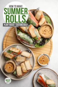 These vegan summer rolls are filled with crunchy veggies, rice noodles, fresh herbs, and seasoned tofu for a simple yet satisfying meal! #vegan #ricepaper #summerroll #springroll #glutenfree | Frommybowl.com