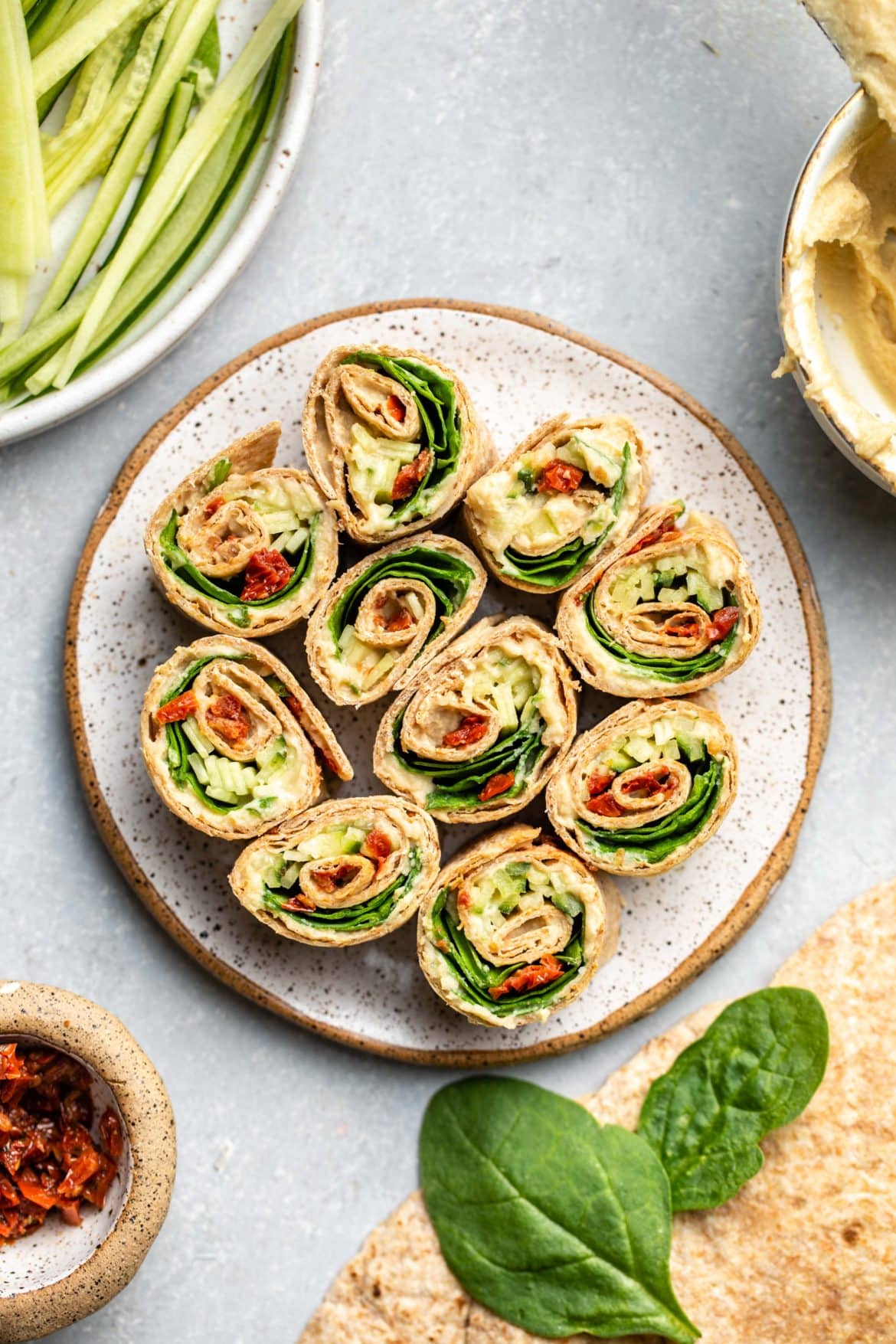 Hummus_Pinwheels_Cucumber_Sundried_Tomato_FromMyBowl-8 - From My Bowl