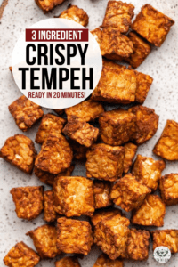 This crispy baked tempeh comes together in only 30 minutes! A perfect vegan & gluten-free plant protein to serve on salads, grain bowls, and more. #tempeh #vegan #plantbased #mealprep #oilfree | frommybowl.com