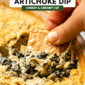 cracker dipping spinach & artichoke dip