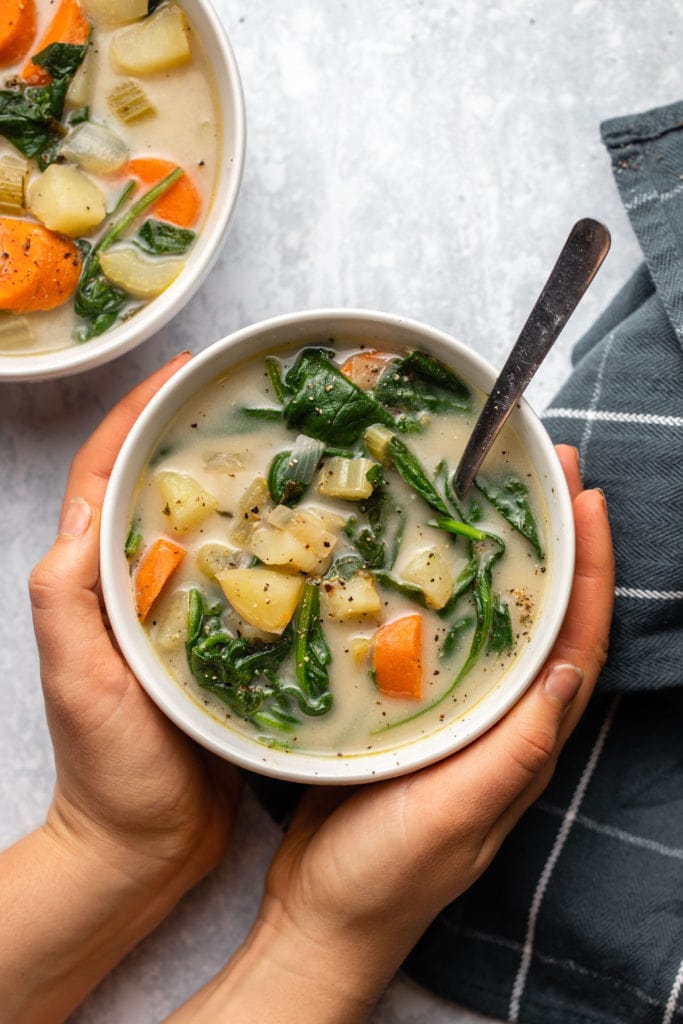 Cozy_Potato_Spinach_Soup_Vegan_Instant_Pot_FromMyBowl-9 - From My Bowl