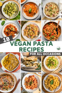 Whether it's date night, a weeknight, or weekend dinner, these vegan pasta recipes will satisfy any craving! All made with easy steps + healthy ingredients. #pasta #vegan #veganpasta #plantbased #glutenfree | frommybowl.com