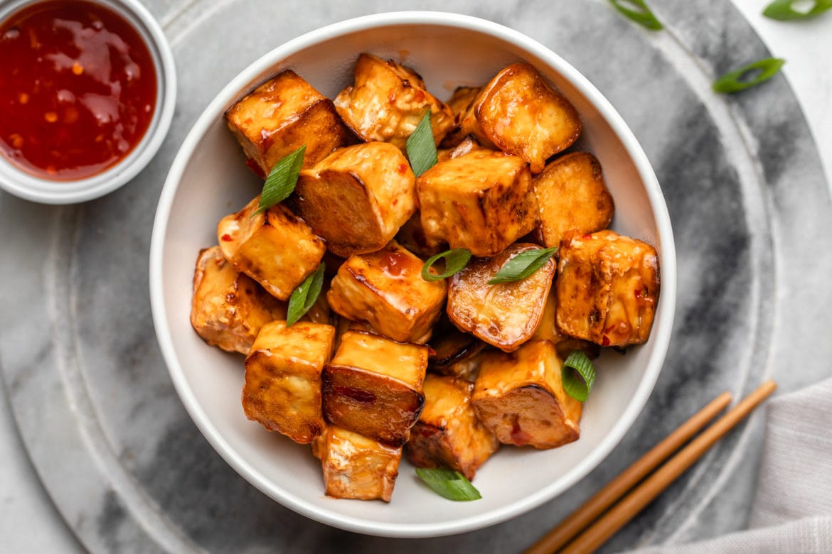Baked Sweet Chili Tofu | 4 Ingredients! - From My Bowl