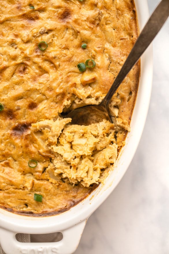 Cheesy Vegan Crab Dip | A Maryland Favorite! - From My Bowl