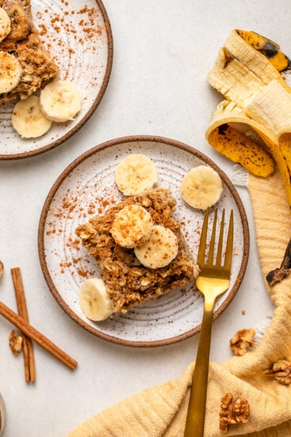 Banana Bread Baked Oatmeal Vegan & GlutenFree From My Bowl