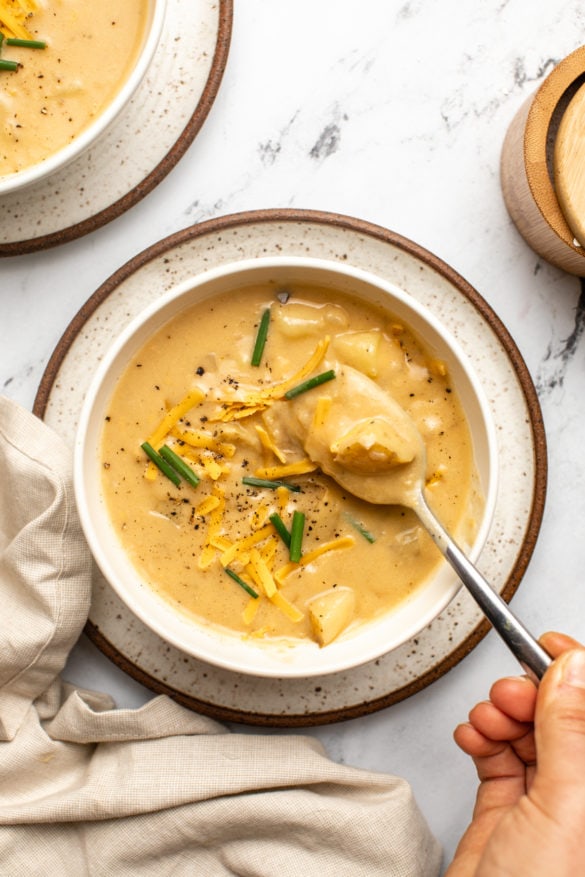 The BEST Vegan Potato Soup | Cozy + Creamy - From My Bowl