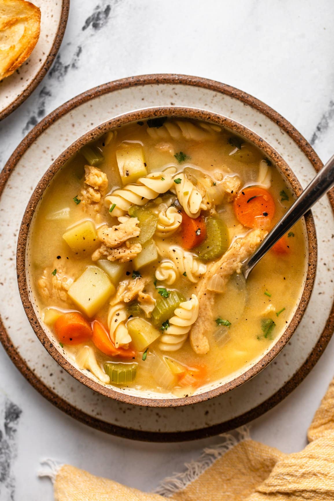 One Pot Vegan Chicken Noodle Soup - From My Bowl